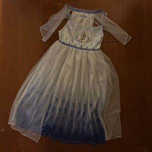 Frozen Themed Blue and White Kids Dress
